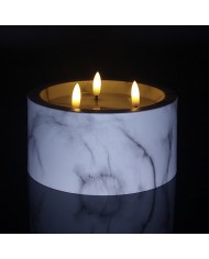 LED z imitacją Marmuru - LED Trzy Płomienie Marmurek Biały lub Czarny