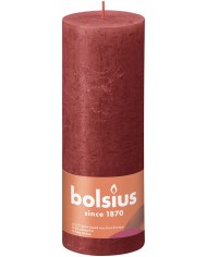 Świeca rustykalna BOLSIUS Rustic 190/68 DELIKATNA CZERWIEŃ