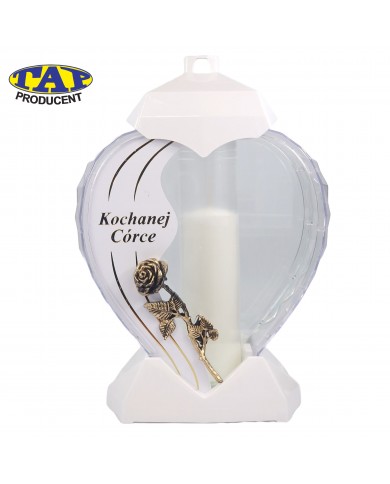 Lampion w kształcie serca z dedykacją "Kochanej Córce" - Lampion Serce Dedykacja