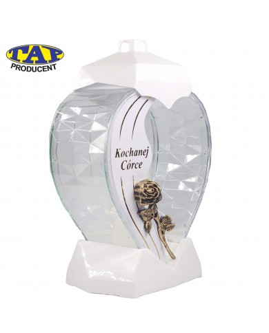 Lampion w kształcie serca z dedykacją "Kochanej Córce" - Lampion Serce Dedykacja