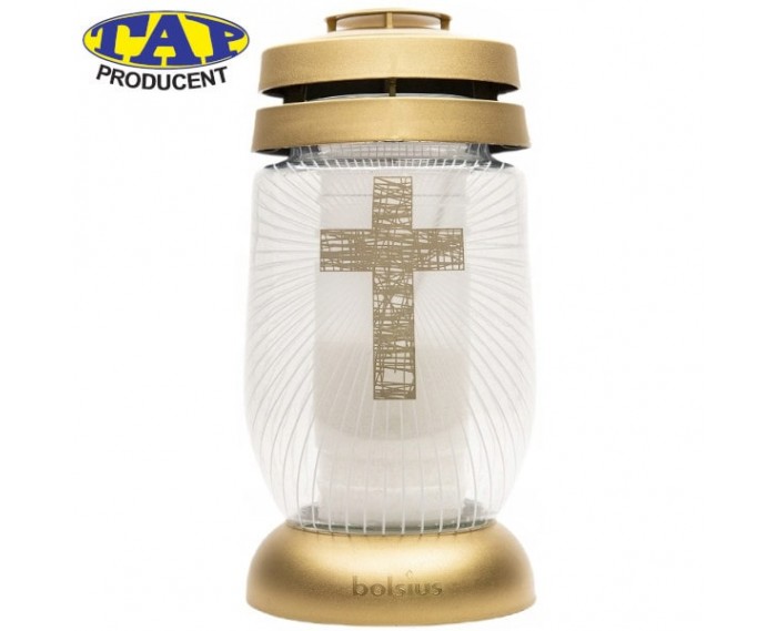 Znicz BOLSIUS z wzorem Krzyża - Bolsius Krzyż