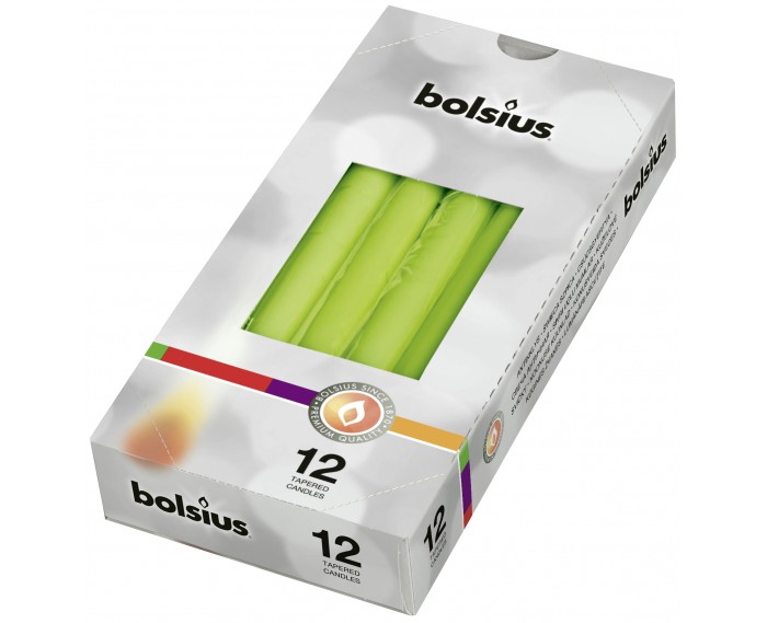 Klasyczna świeca szpic w kolorze białym, foliowana, 245mm/24mm