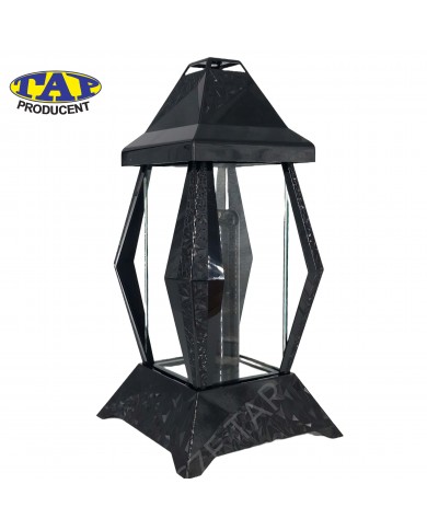 Duża-kapliczka-lampion-szklany-czarny-biały-szybki-nowoczesny-wzór-holograf