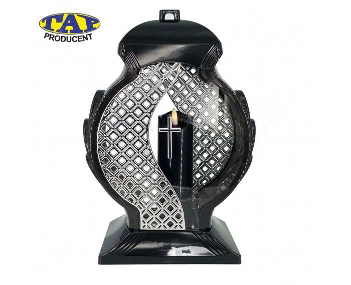 znicz-obelix-dekor-srebrny-zloty-krzyż