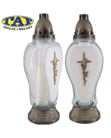 piękny-znicz-szklany-matowy-przód-aplikacja-krzyż-z-różą-1750-mat-znicz-na-grób piękny-znicz-szklany-matowy-przód-aplikacja-krzyż-z-różą-1750-mat-znicz-na-grób