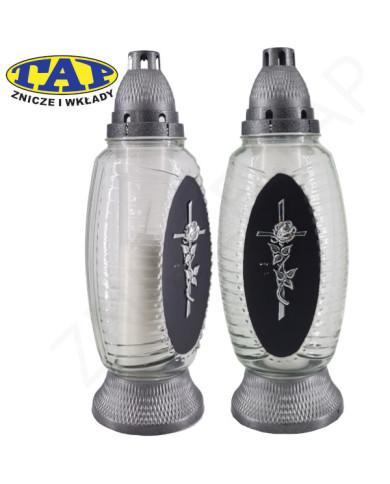 znicz-1930-matowy-przod-złoty-krzyz-z-ozdobnym-kwiatem znicz-1930-matowy-przod-złoty-krzyz-z-ozdobnym-kwiatem