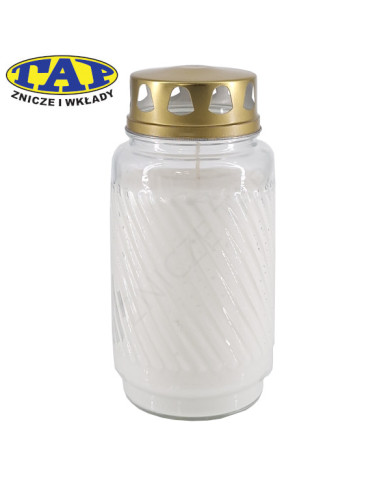 Znicz szklany BOLSIUS Prążkowany 100H