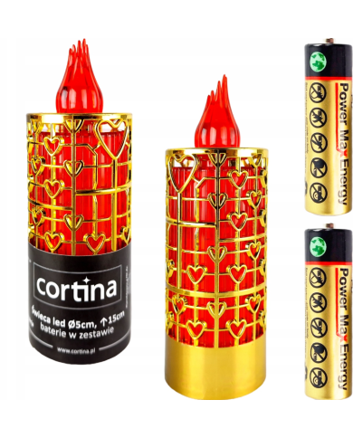 wkład-elektryczny-LED-ażur-złoty-czerwony-płomień