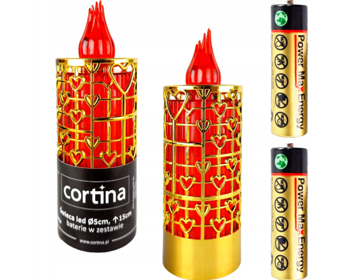 wkład-elektryczny-LED-ażur-złoty-czerwony-płomień