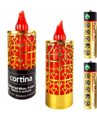 wkład-elektryczny-LED-ażur-złoty-czerwony-płomień