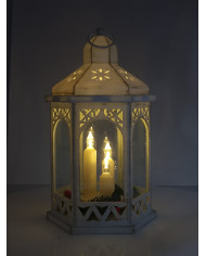 Świąteczna latarenka 32cm z diodami LED z Timerem - Subito 844