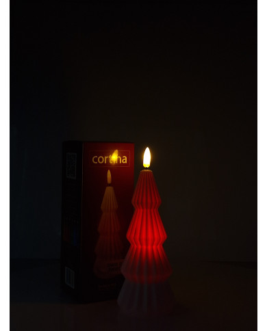 Świeca LED Cortina Choinka 17,5 cm Biała RGB / Zielona / Złota - LED Harmony