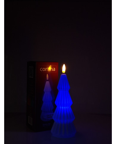 Świeca LED Cortina Choinka 17,5 cm Biała RGB / Zielona / Złota - LED Harmony