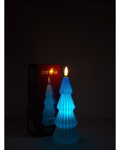 Świeca LED Cortina Choinka 17,5 cm Biała RGB / Zielona / Złota - LED Harmony