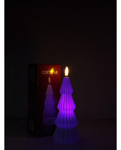 Świeca LED Cortina Choinka 17,5 cm Biała RGB / Zielona / Złota - LED Harmony
