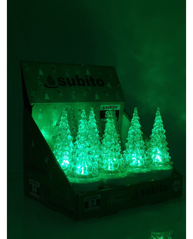 Duży wkład LED Choinka S4 Zielona/Biała/RGB - Subito S4