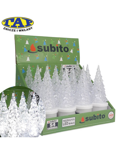 Duży wkład LED Choinka S4 Zielona/Biała/RGB - Subito S4