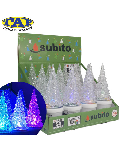 Duży wkład LED Choinka S4 Zielona/Biała/RGB - Subito S4