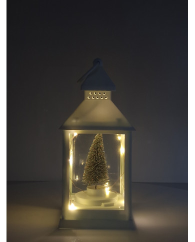Świąteczna latarenka LED z Choinką i światełkami