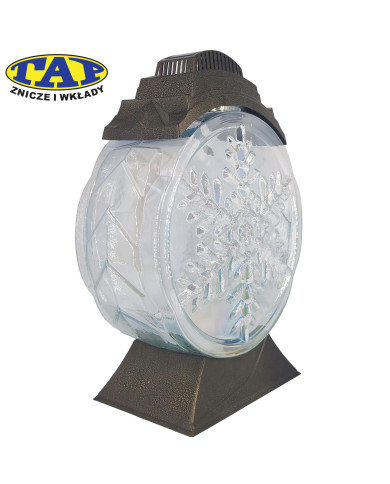 Zimowy znicz z wzorem w kształcie płatka śniegu - Znicz Płatek