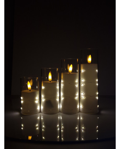 Świeca LED Subito w Tubie z Łańcuchem LED (różne wysokości)