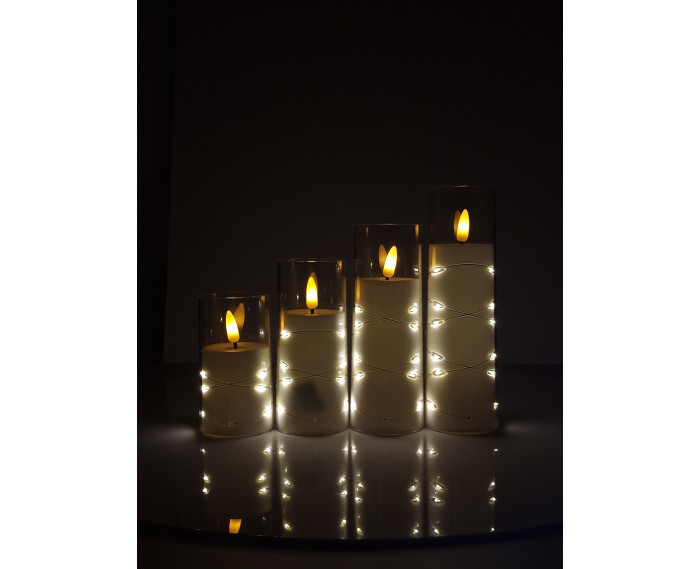 Świeca LED Subito w Tubie z Łańcuchem LED (różne wysokości)