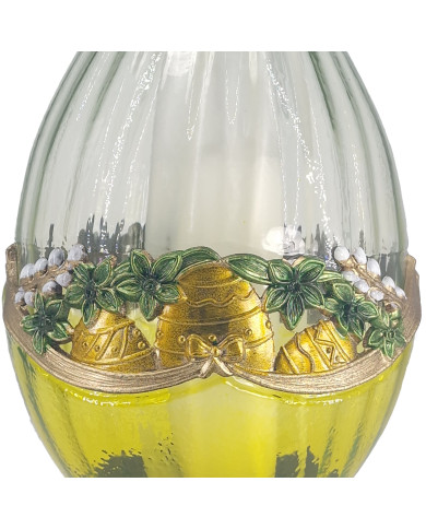 Duży znicz wielkanocny z ręcznie zdobioną opaską - Jajo z Opaską Duży znicz wielkanocny z ręcznie zdobioną opaską - Jajo z Opaską