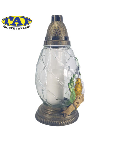 Znicz wielkanocny z dekorem - 1290 Wielkanocny Króliczek z Zajączkiem