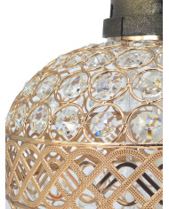 Duzy znicz w kształcie wazy z kryształkami  -  Witraż Big Waza Premium Złota