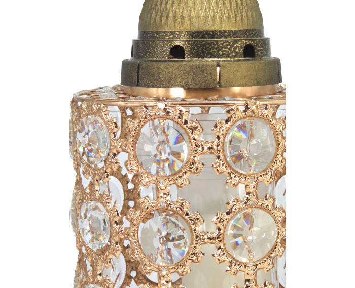 Znicz premium, metalowy ze szklanymi kryształkami - Znicz Premium No.5