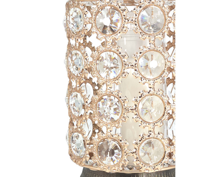 Znicz premium, metalowy ze szklanymi kryształkami - Znicz Premium No.5