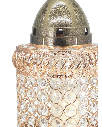 Znicz premium, metalowy ze szklanymi kryształkami - Znicz Premium No.6