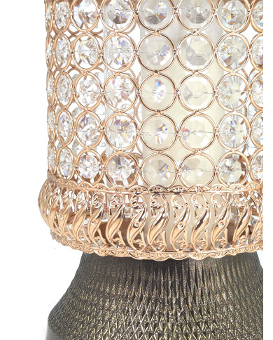 Znicz premium, metalowy ze szklanymi kryształkami - Znicz Premium No.6 Znicz premium, metalowy ze szklanymi kryształkami - Znicz Premium No.6