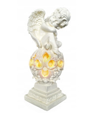 ​Świecący Aniołek Solarny LED – Dekoracyjny Aniołek ze świecącą kulą