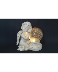 Świecący Aniołek LED z Gwiazdką – Dekoracyjna Figurka 12 cm