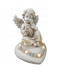 ​Duży Aniołek Świecący z Sercem LED RGB – Figurka Dekoracyjna