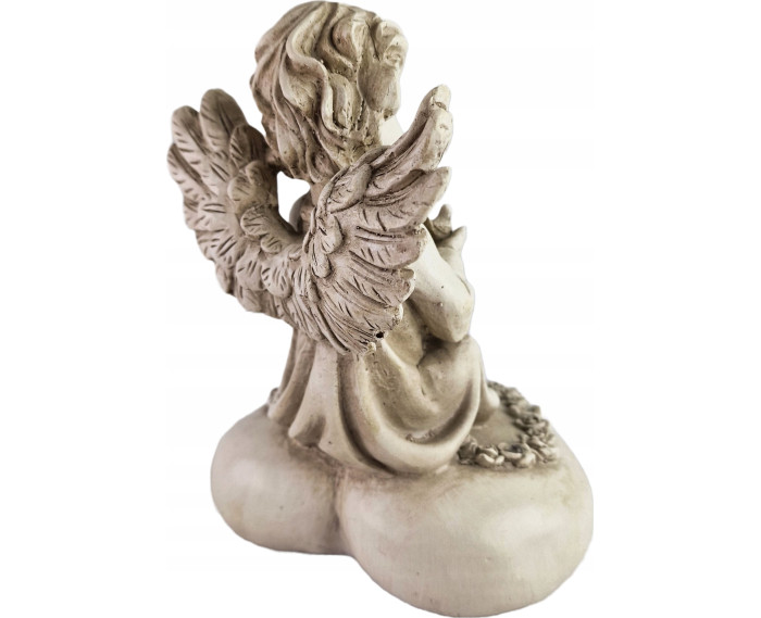 Figurka aniołka siedzącego na sercu z podświetleniem - Anioł Figurka 1