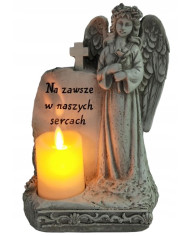 Figurka Aniołka Kapliczka ze świecą LED Aniołek Modlący
