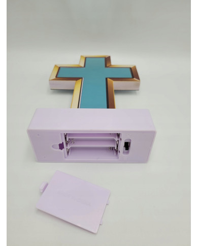 Wkład LED Krzyż efekt 3D czerwony 20cm