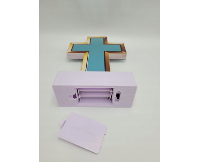 Wkład LED Krzyż efekt 3D czerwony 20cm