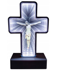 Wkład LED Krzyż efekt 3D Biały 20cm