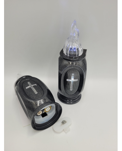 Wkład elektryczny LED Świecący Krzyż Cortina Vaso 16cm