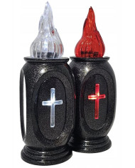 Wkład LED do zniczy – woskowa świeca karbowana 10/12,5/15 cm (wąska)