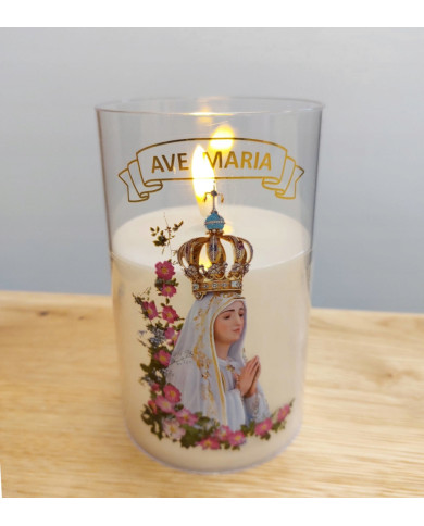 Świeca LED Dekoracyjna Wkład do Zniczy z napisem Ave Maria