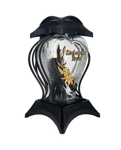 Duży znicz w kształcie serca z dedykacją Tacie - Lampion Cebula Ded. Tacie Duży znicz w kształcie serca z dedykacją Tacie - Lampion Cebula Ded. Tacie