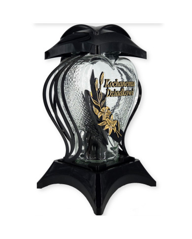 Duży znicz w kształcie serca z dedykacją Dziadkowi - Lampion Cebula Ded. Dziadkowi Duży znicz w kształcie serca z dedykacją Dziadkowi - Lampion Cebula Ded. Dziadkowi