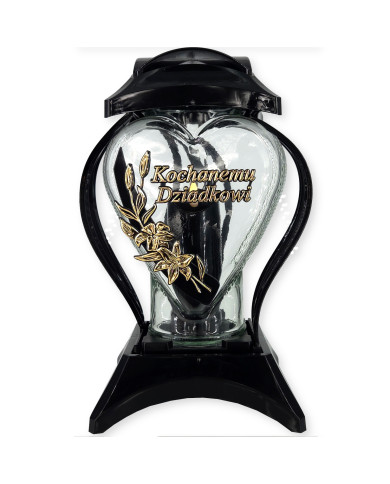Duży znicz w kształcie serca z dedykacją Dziadkowi - Lampion Cebula Ded. Dziadkowi Duży znicz w kształcie serca z dedykacją Dziadkowi - Lampion Cebula Ded. Dziadkowi