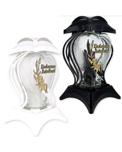 Duży znicz w kształcie serca z dedykacją Dziadkowi - Lampion Cebula Ded. Dziadkowi Duży znicz w kształcie serca z dedykacją Dziadkowi - Lampion Cebula Ded. Dziadkowi