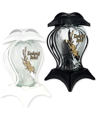 Duży znicz w kształcie serca z dedykacją Babci - Lampion Cebula Ded. Babci Duży znicz w kształcie serca z dedykacją Babci - Lampion Cebula Ded. Babci