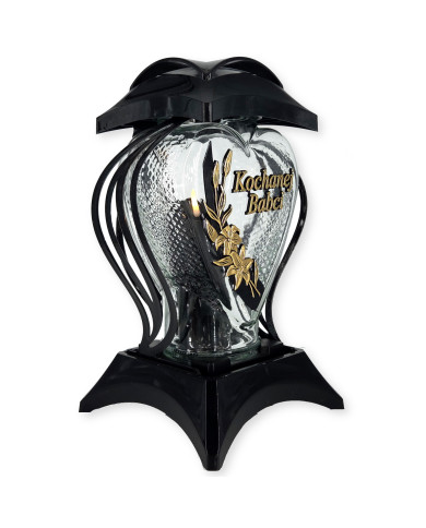 Duży znicz w kształcie serca z dedykacją Babci - Lampion Cebula Ded. Babci Duży znicz w kształcie serca z dedykacją Babci - Lampion Cebula Ded. Babci